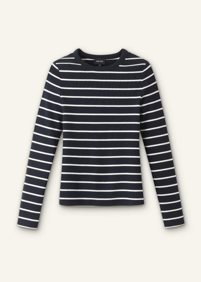 ME+EM Clothing Navy Ultimate Rib Long Sleeve Top