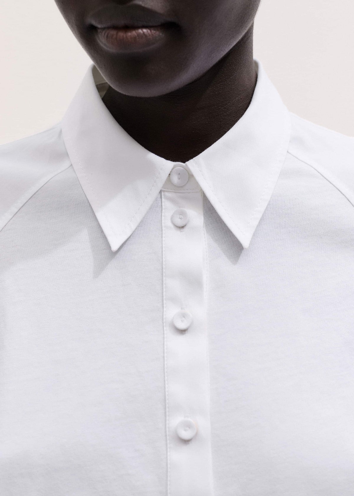 ME+EM Clothing White Raglan Shirt Layering Top