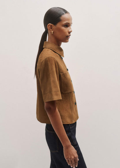 ME+EM Clothing Brown Paneled Shirt