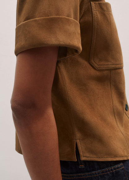 ME+EM Clothing Brown Paneled Shirt
