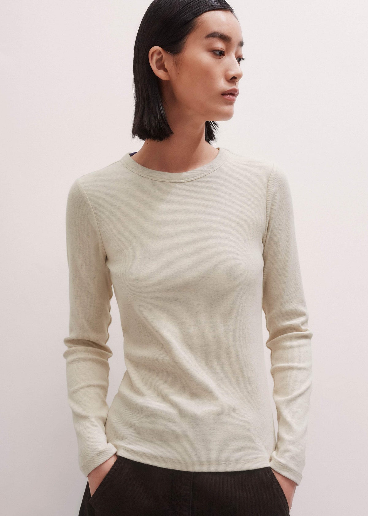ME+EM Clothing Cream Perfect Basic Top