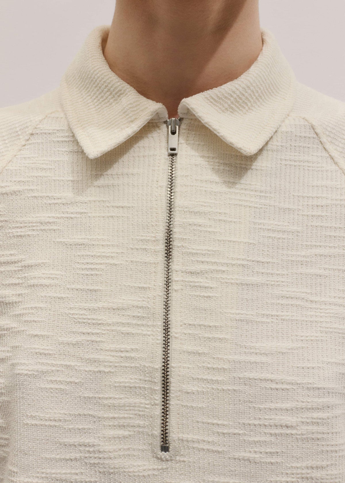 ME+EM Clothing Cream Polo Swing Top