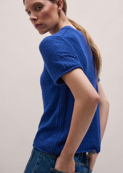 ME+EM Clothing Blue Straight Knit Tee