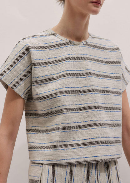 ME+EM Clothing Cream Stripe Tee