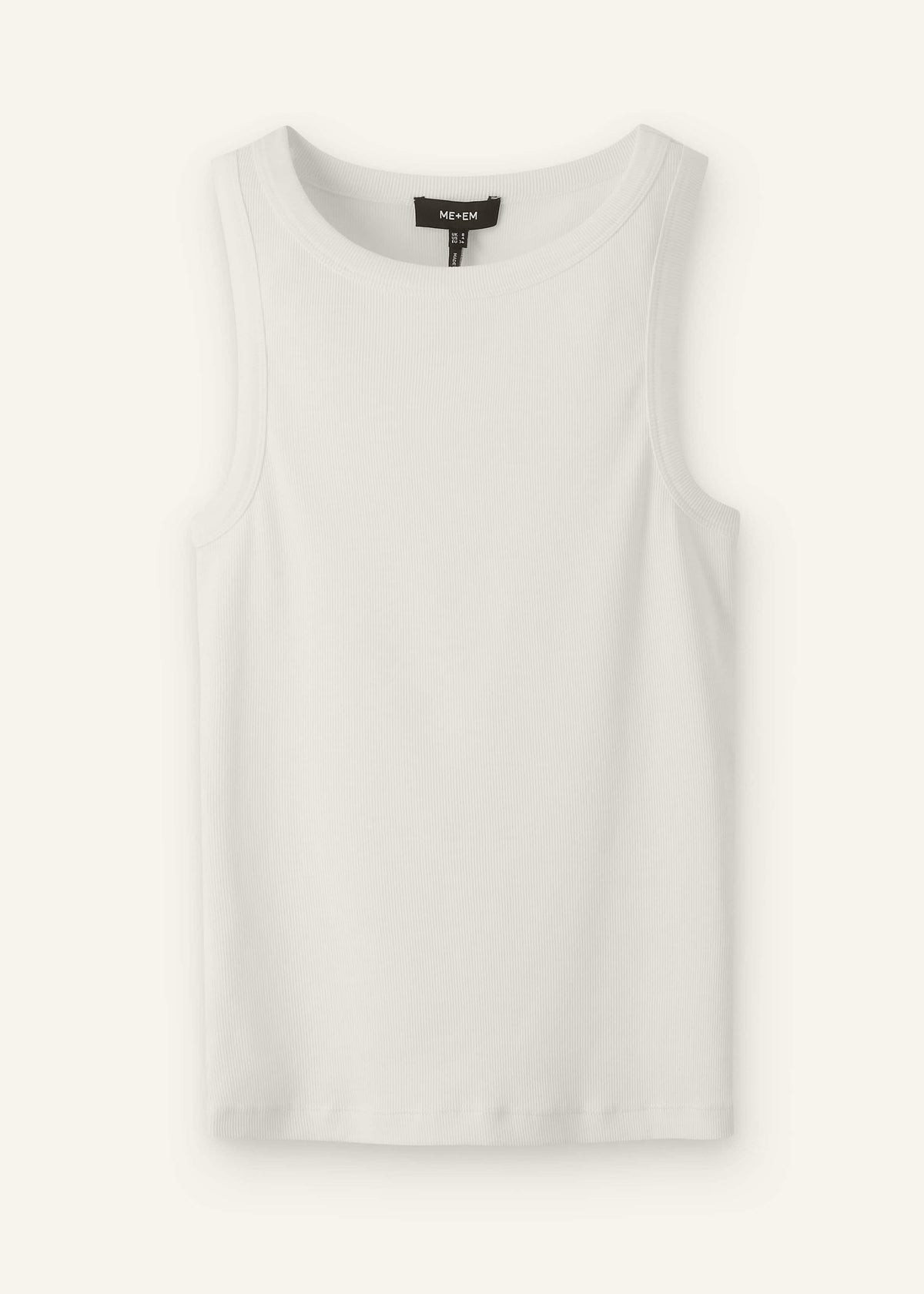 ME+EM Clothing White Ultimate Crew Neck Tank