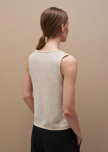 ME+EM Clothing Cream Slim Knit Tank Top