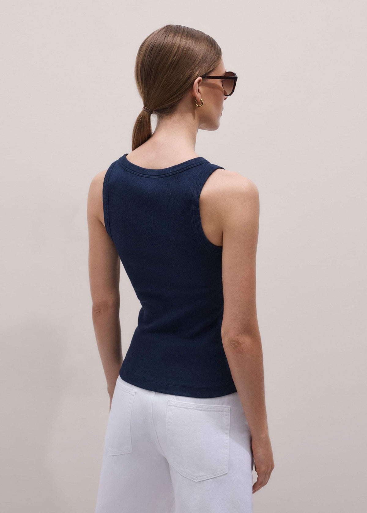 ME+EM Clothing Navy Ultimate Crew Neck Perfect Basic Tank
