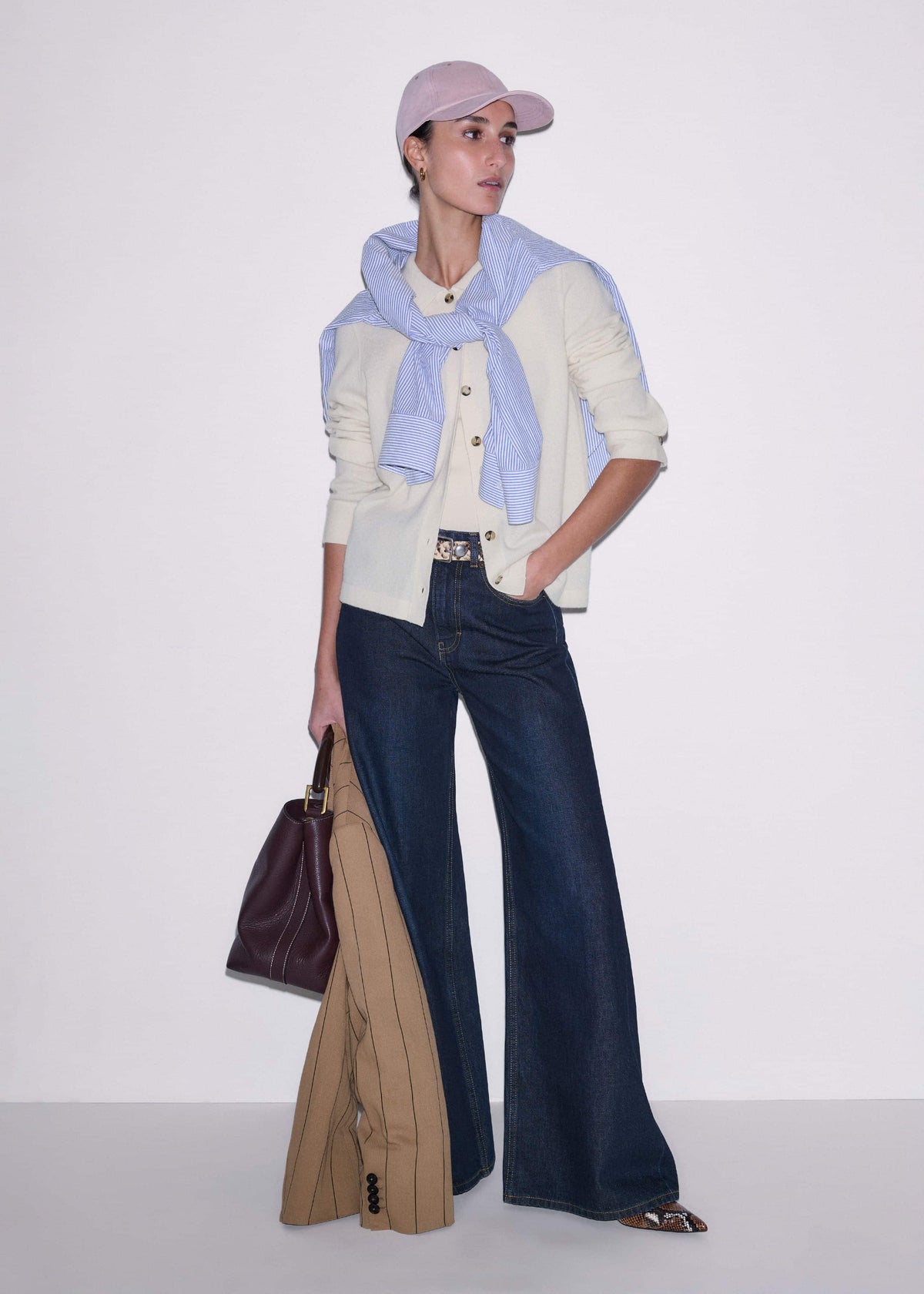 ME+EM Clothing Cream Relaxed Knit Shirt