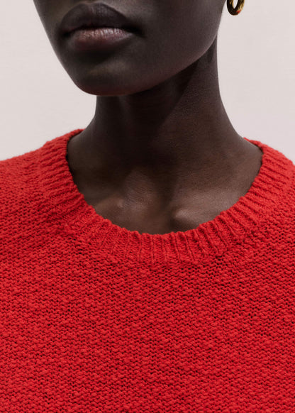 ME+EM Clothing Red Bouclé Straight Baby Tee