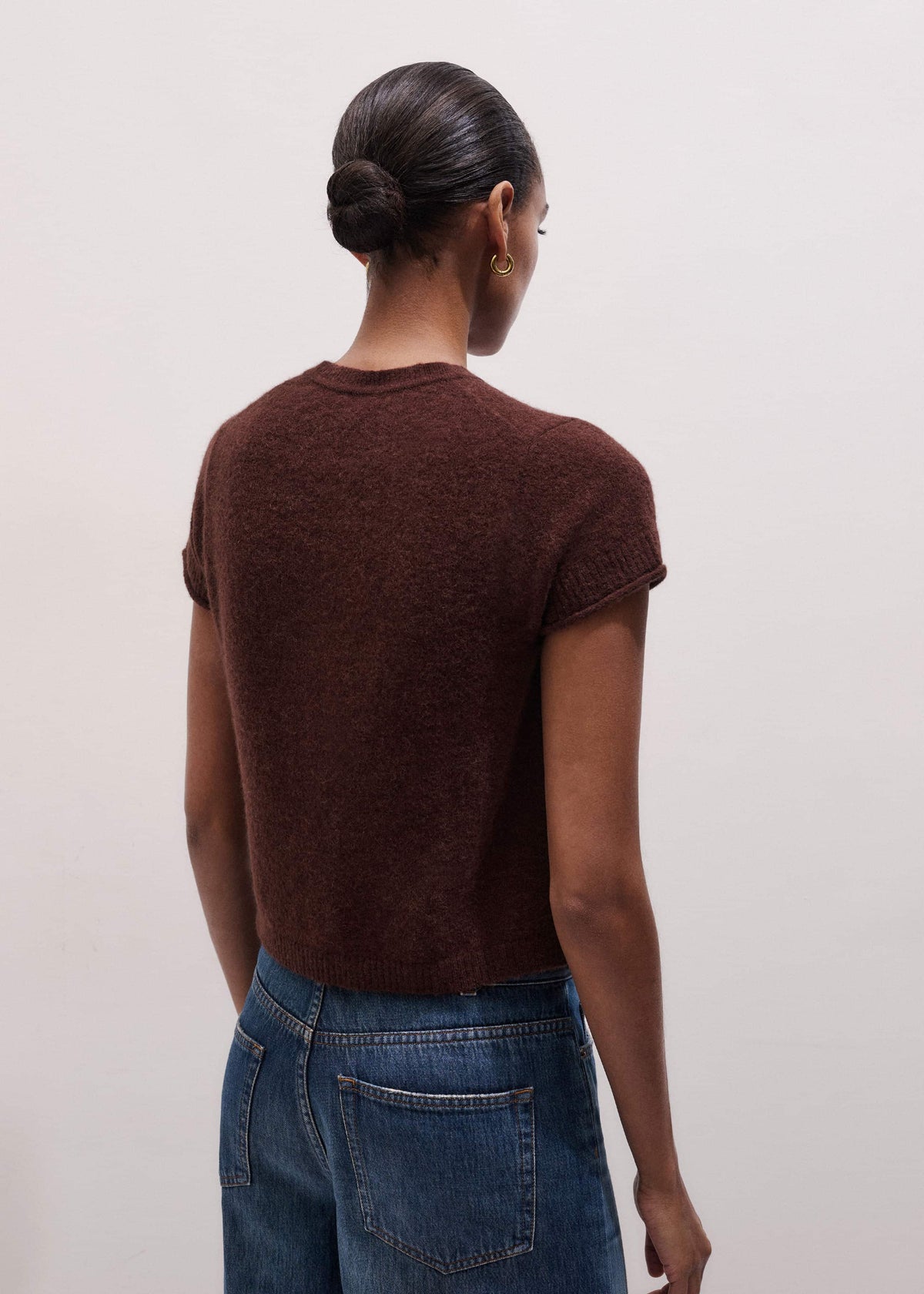 ME+EM Clothing Cinnamon Alpaca Button-Through Knit Baby Tee