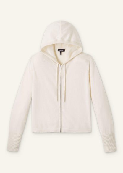 ME+EM Clothing Cream Cashmere Relaxed Fit Box Zip Hoody