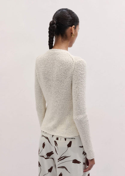ME+EM Clothing Cream Double Zip Cardigan