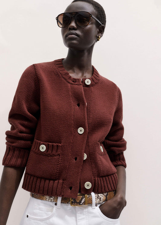 ME+EM Clothing Cinnamon Straight Crop Cardigan