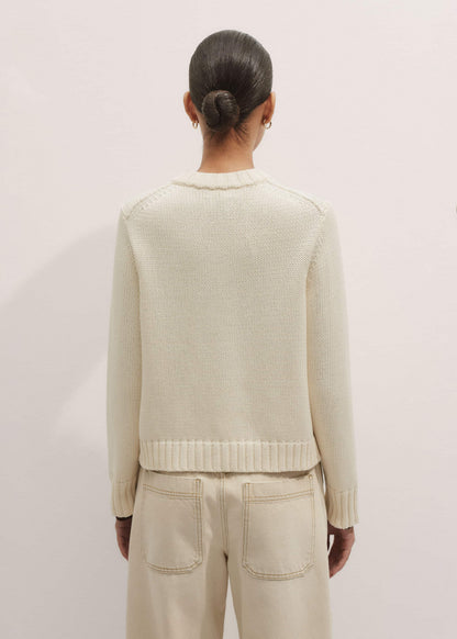 ME+EM Clothing Cream Bracelet Sleeve Cropped Cardigan