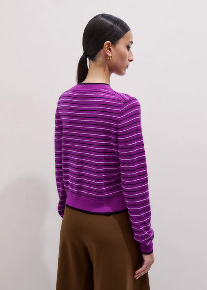 ME+EM Clothing Textured Stripe Straight Sweater