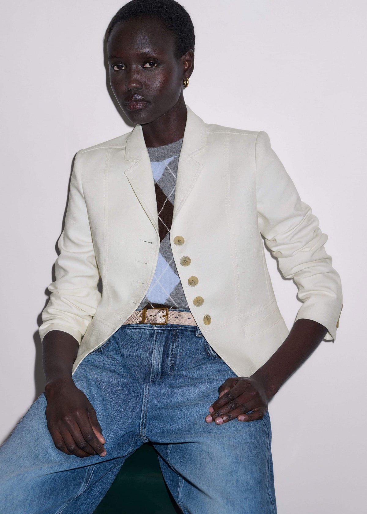 ME+EM Clothing Ivory Fitted Utility Jacket