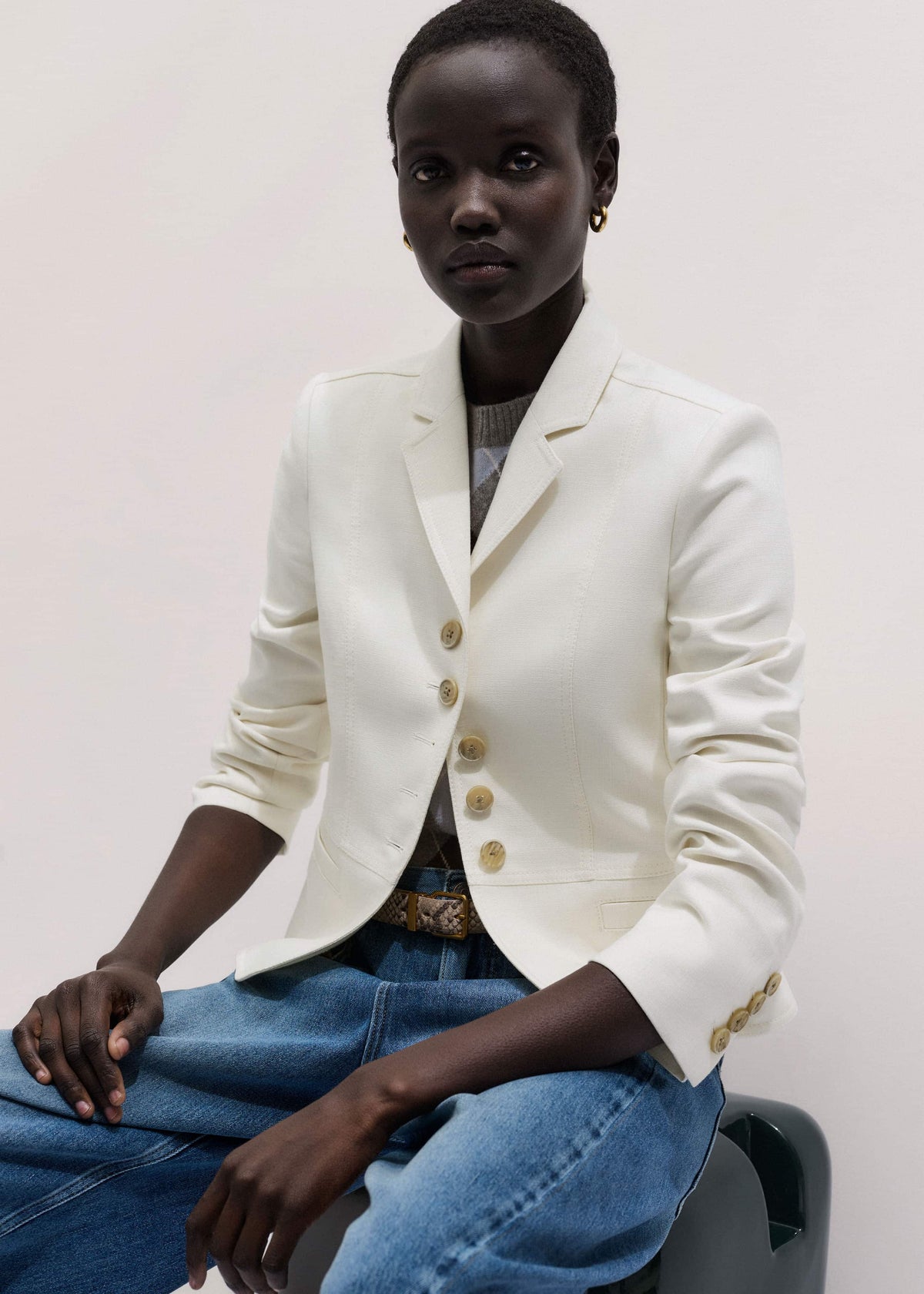 ME+EM Clothing Ivory Fitted Utility Jacket