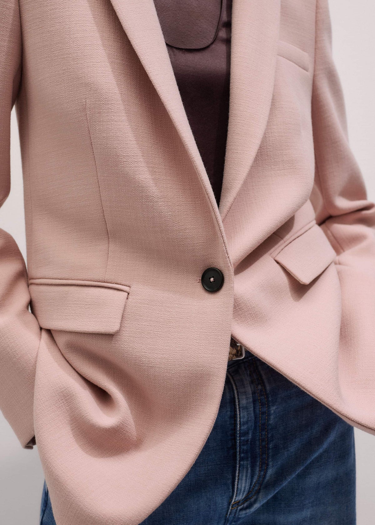 ME+EM Clothing Pink Sharp Shoulder Blazer