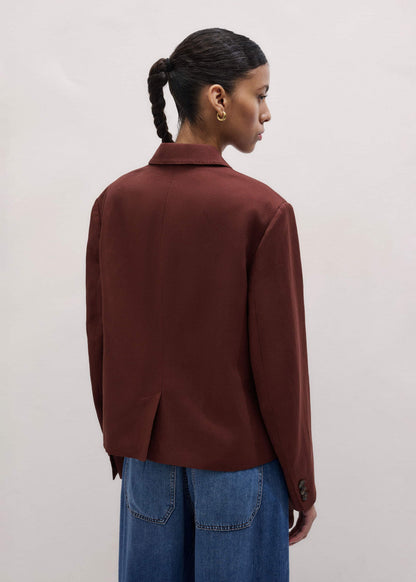 ME+EM Clothing Cinnamon Brown Oversized Short Blazer