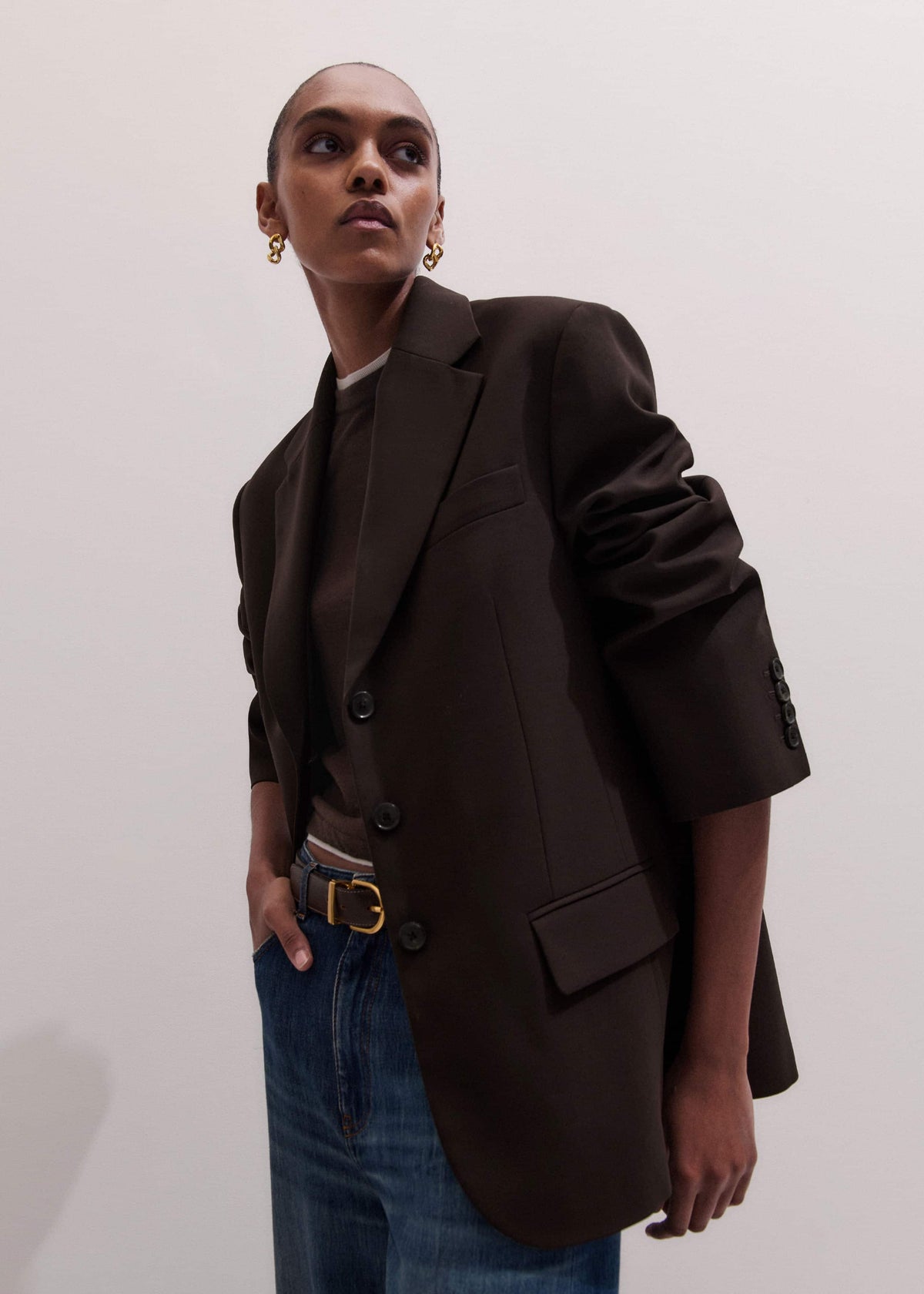 ME+EM Clothing Brown Icon Intelligently Oversized Blazer