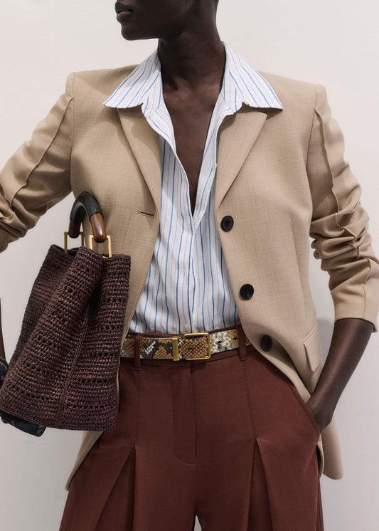 ME+EM Clothing Sand Slim Contour Blazer