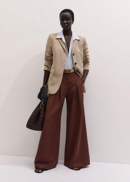 ME+EM Clothing Sand Slim Contour Blazer