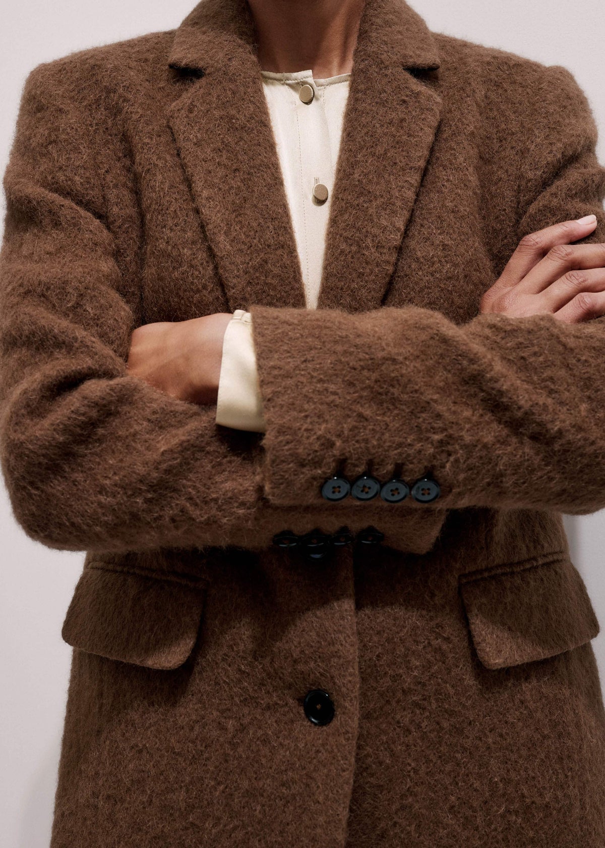 ME+EM Clothing Brown Teddy Luxe Blazer