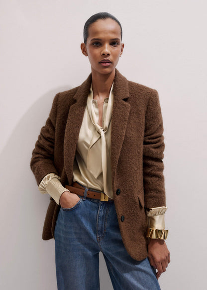 ME+EM Clothing Brown Teddy Luxe Blazer