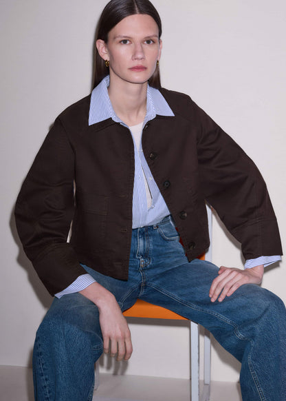 ME+EM Clothing Brown Cocoon Sleeve Jacket