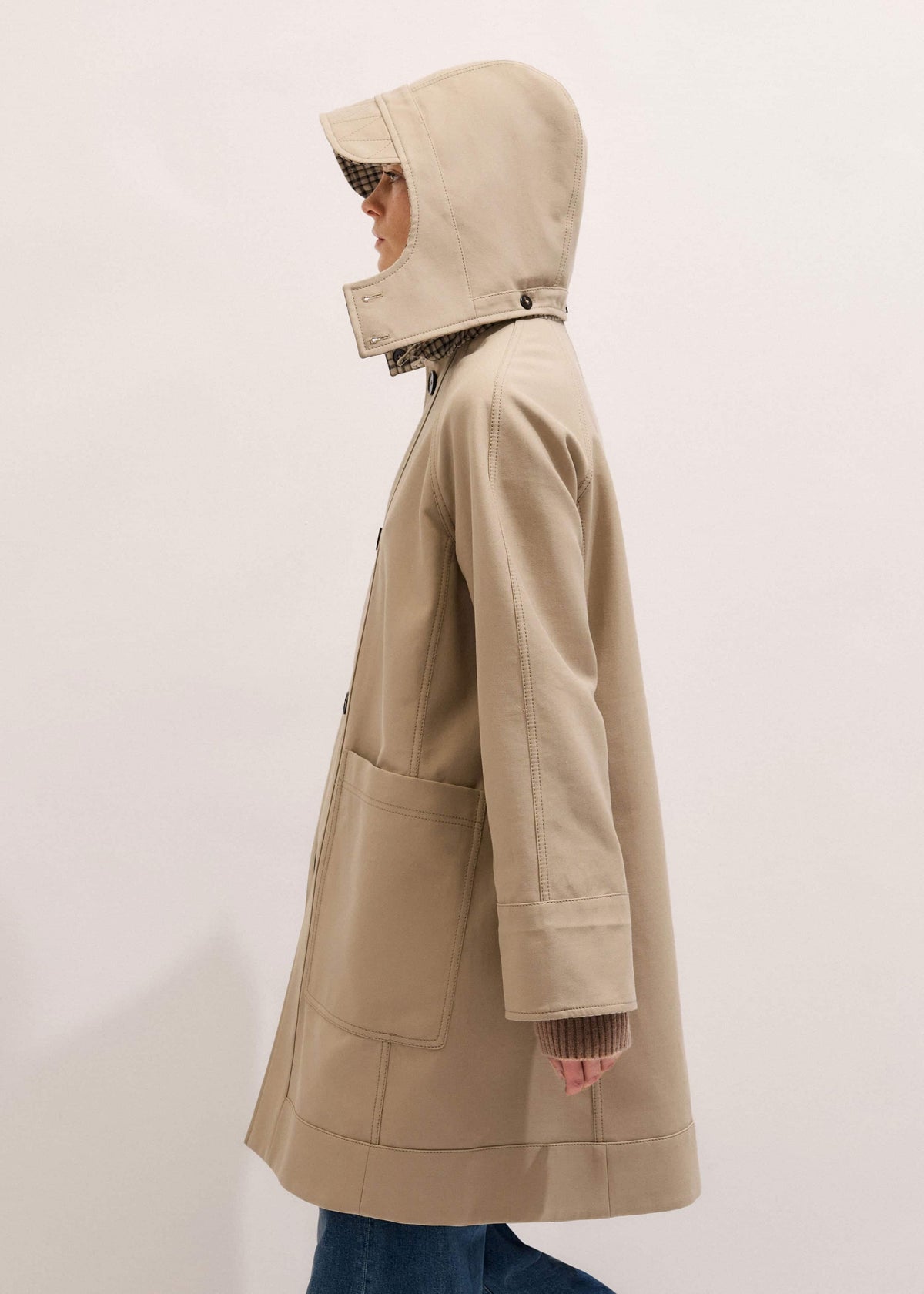 ME+EM Clothing Camel Brown Reversible Mac + Hood