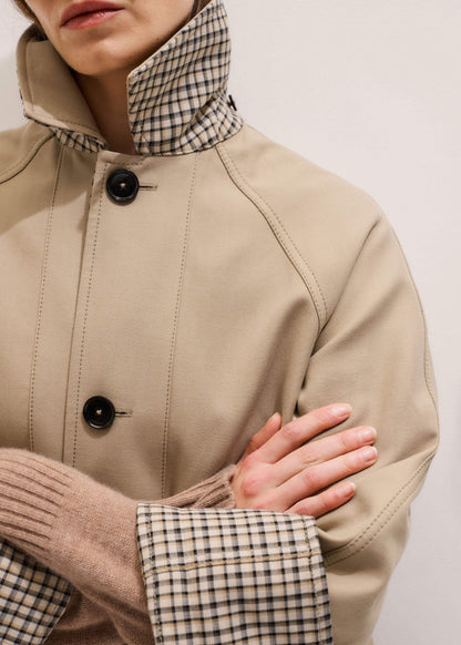ME+EM Clothing Camel Brown Reversible Mac + Hood