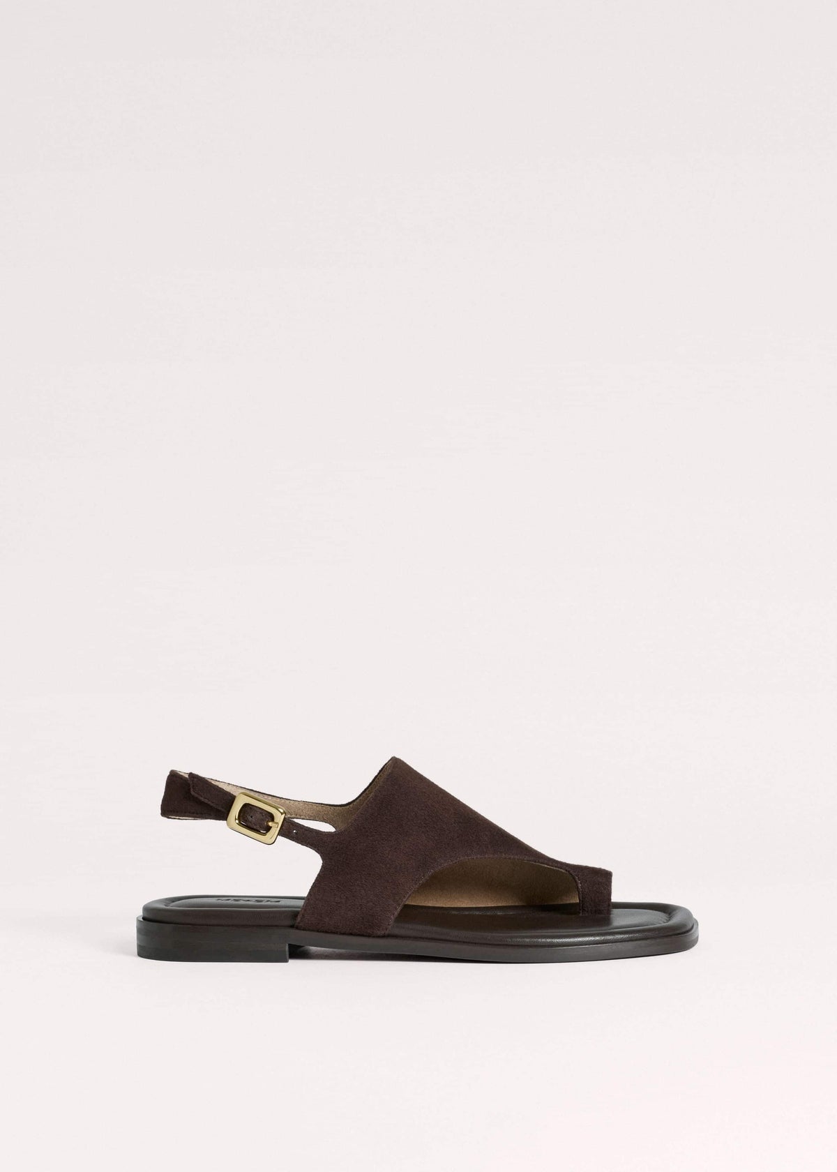 ME+EM Clothing|Accessories Brown Asymmetric Toe Loop Sandal
