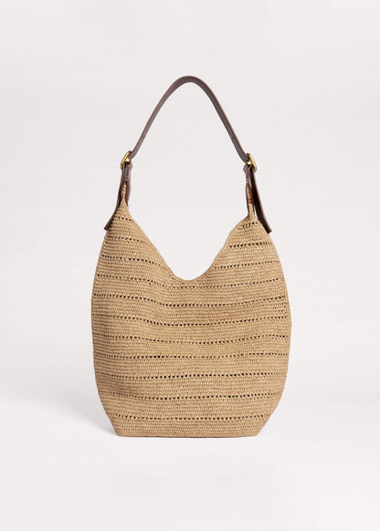 ME+EM Clothing Tan Raffia Carry All Summer Bag