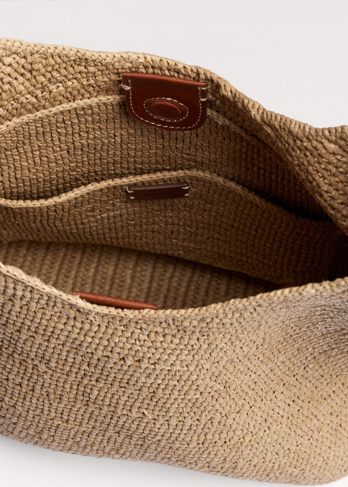 ME+EM Clothing Tan Raffia Carry All Summer Bag