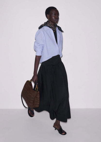 ME+EM Clothing Black Mixed Media Maxi Skirt