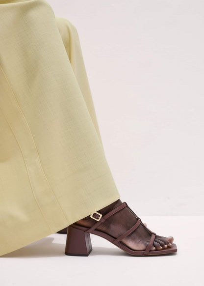 ME+EM Clothing|Accessories Dark Brown Caged Occasion Sandal