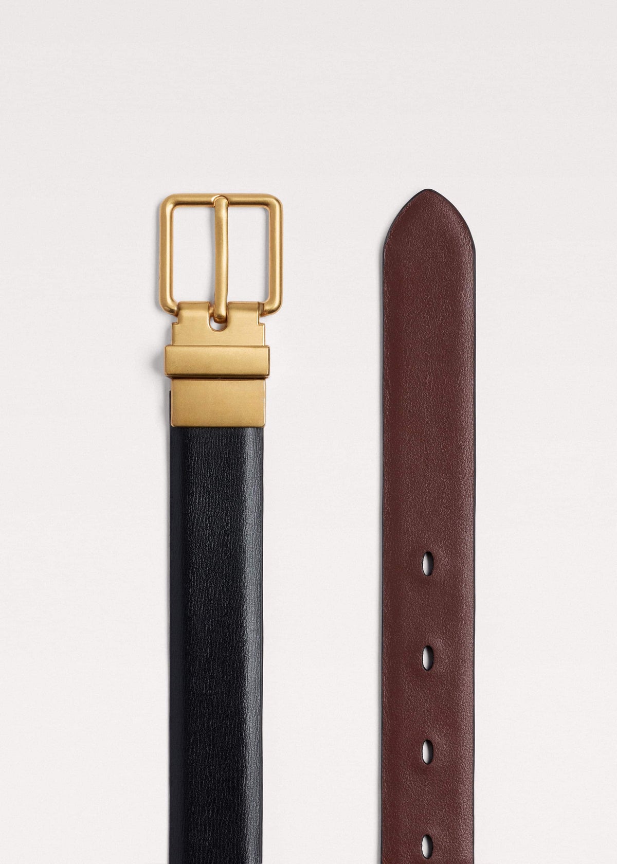 ME+EM Clothing|Accessories Dark Cinnamon Reversible Belt
