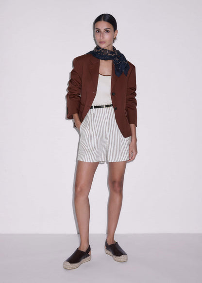 ME+EM Clothing|Accessories Brown Leather Slingback Espadrille