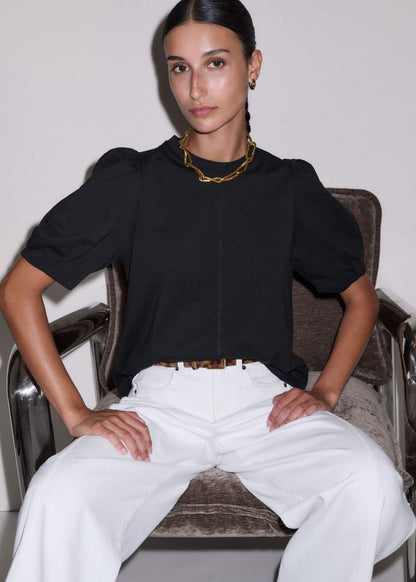 ME+EM Clothing Black Feminine Swing Top