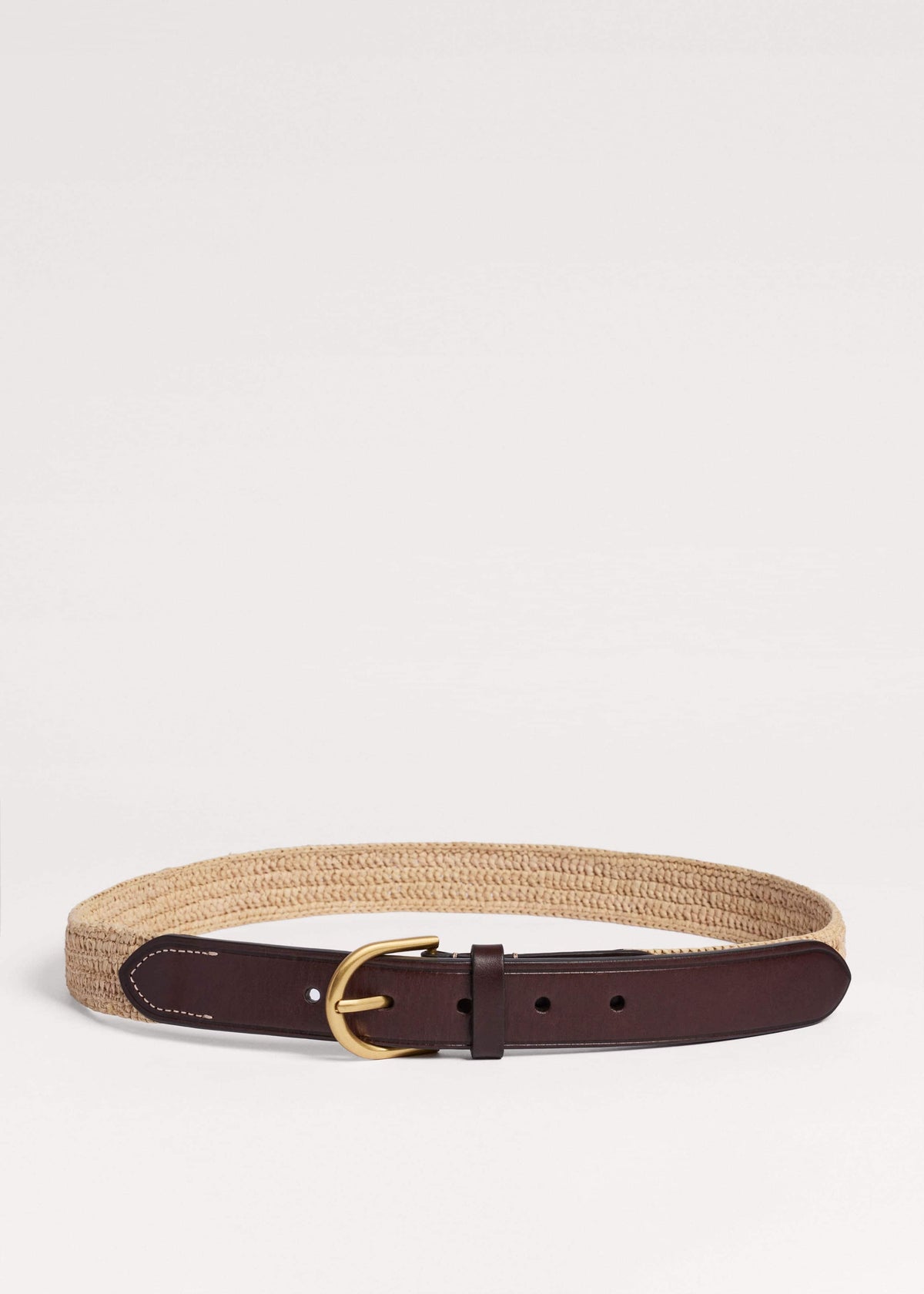 ME+EM Clothing|Accessories Natural Round Raffia Summer Belt