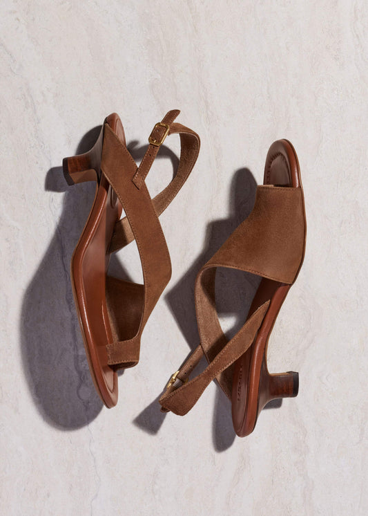 ME+EM Accessories Brown Asymmetric Heel