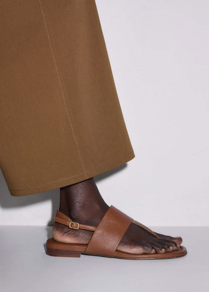 ME+EM Accessories Brown Minimal Sandal