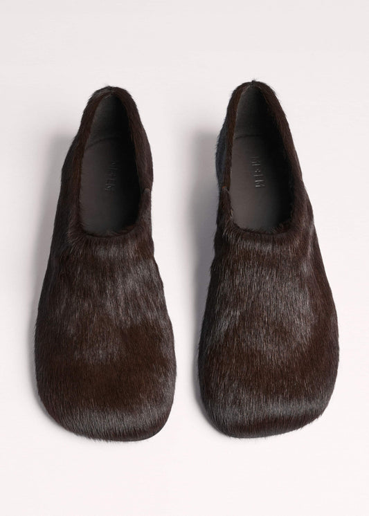 ME+EM Accessories Brown Asymmetric Slipper