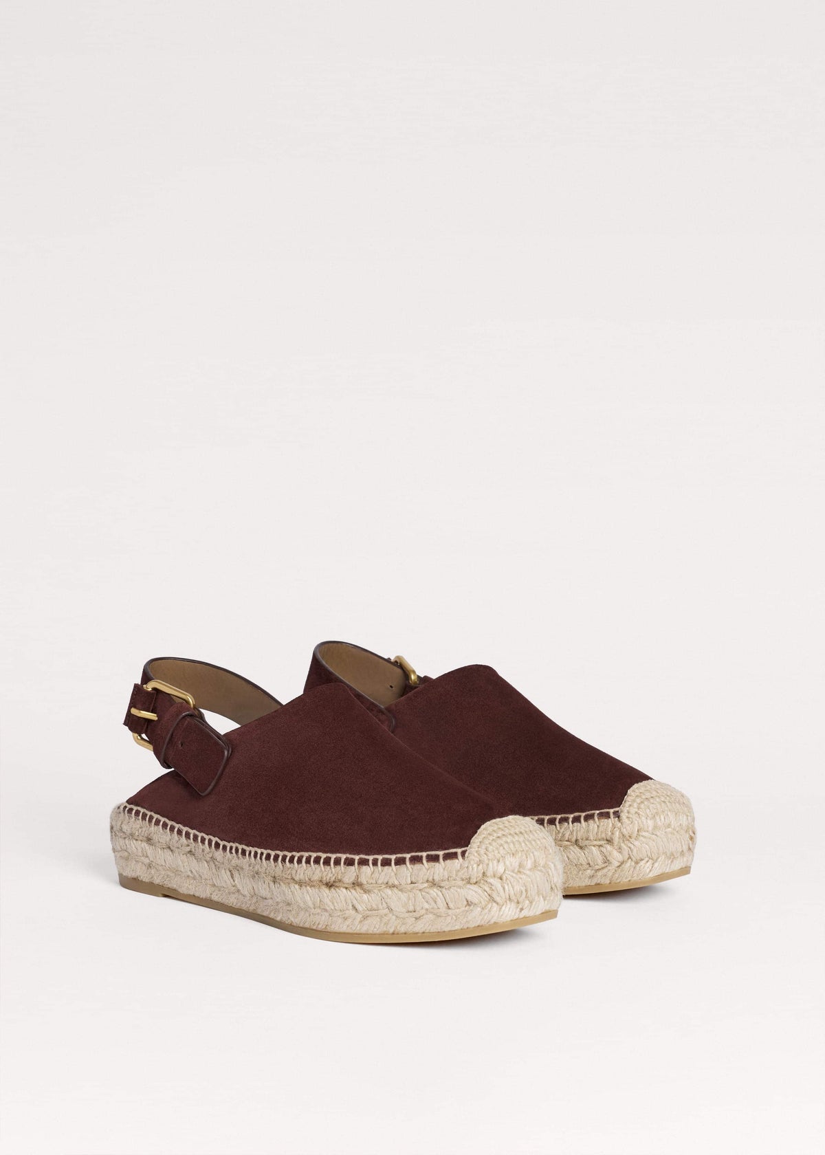 ME+EM Accessories Dark Cinnamon Suede Slingback Espadrille