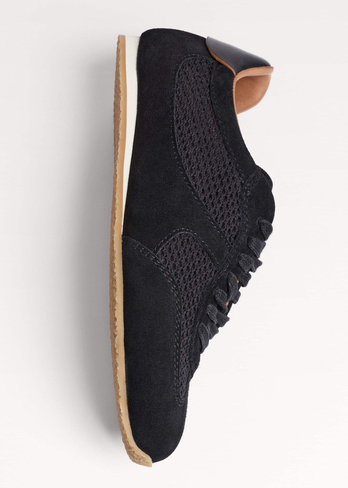 ME+EM Accessories Black Mesh Retro Runner Sneaker