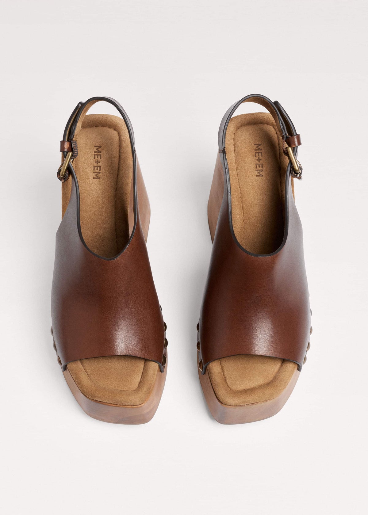ME+EM Accessories Dark Brown High Front Clog