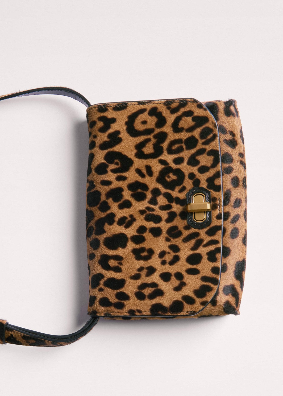 ME+EM Accessories Brown 2-Way Leopard Print Crossbody Bag