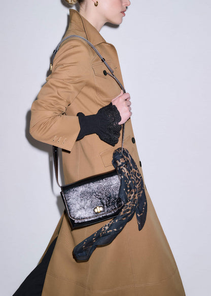 ME+EM Accessories Black Leather Clutch + Crossbody Bag