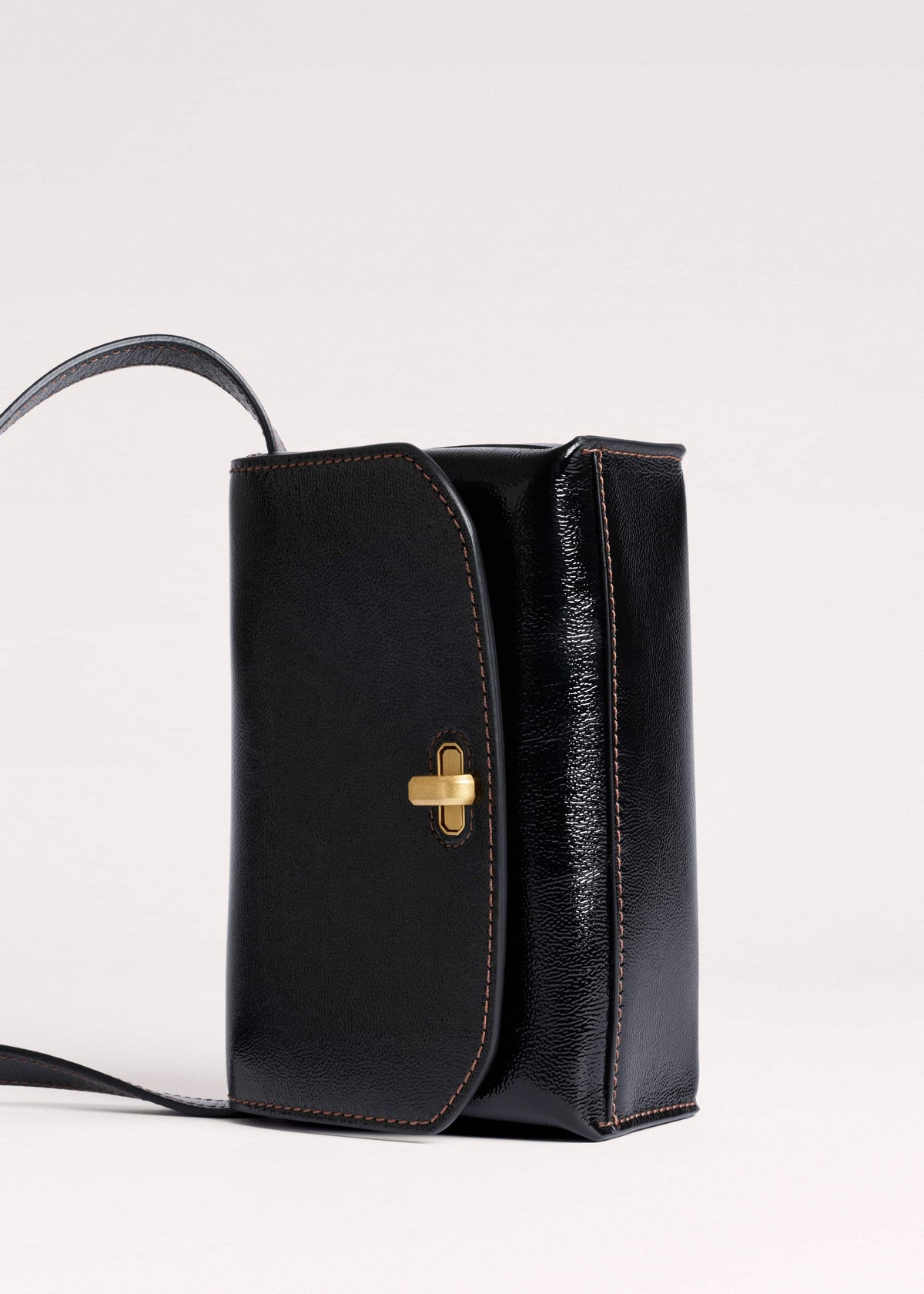 ME+EM Accessories Black Leather Clutch + Crossbody Bag