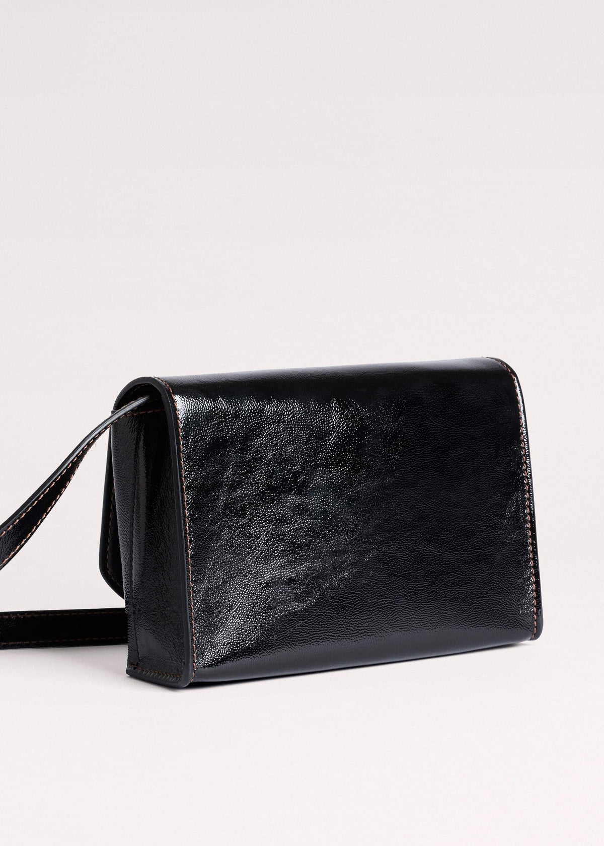 ME+EM Accessories Black Leather Clutch + Crossbody Bag
